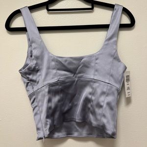 NWT Aritzia Wilfred Satin Bustier Crop Top